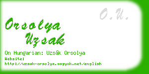 orsolya uzsak business card